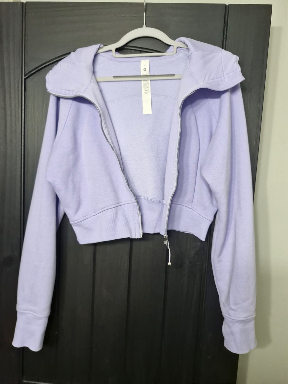 lululemon athletica Cropped Lavender Zip Hoodie